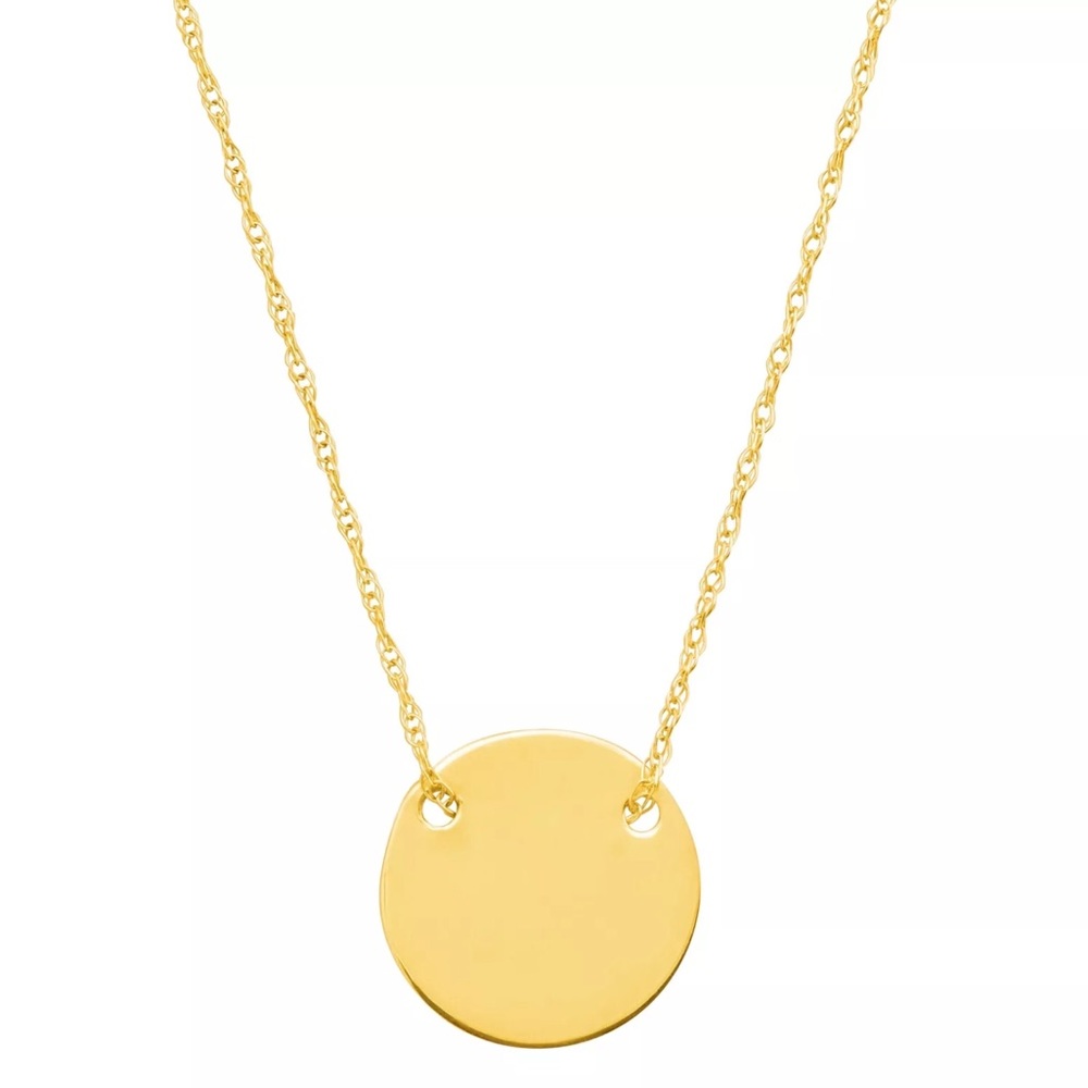 Eternity Gold Petite Disc Necklace in 10K Gold